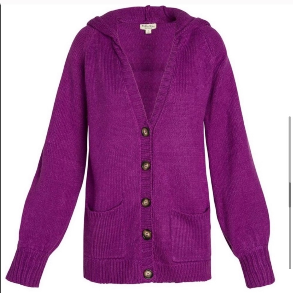 For Love And Lemons Hooded Cardigan Seeater Xl Nwt Victorias Secret